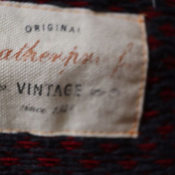 Weather Proof Red Print Sweater 100% Cotton Medium - Picture 8 of 9